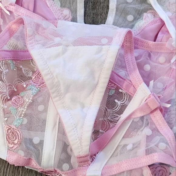 New!For Love and Lemons Pointelle Rose's Teddy - Picture 14 of 16